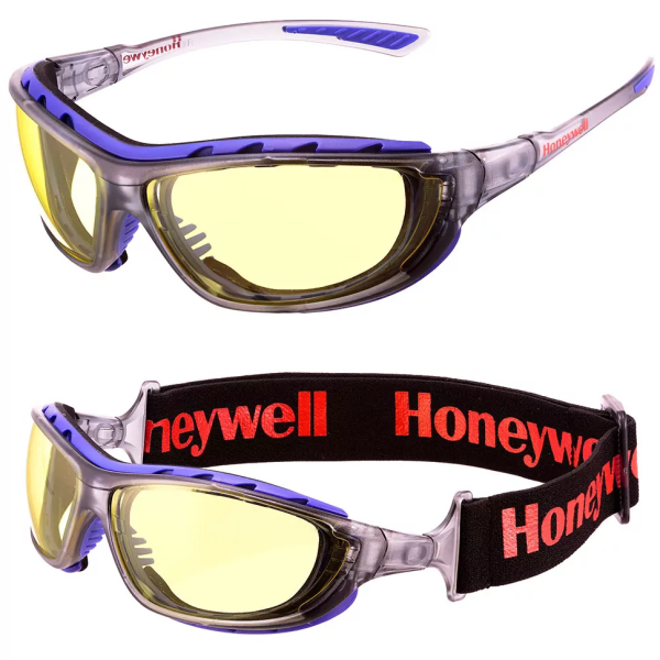 Защитные очки с гибридной фиксацией на голове Honeywell SP1000 2G янтарные