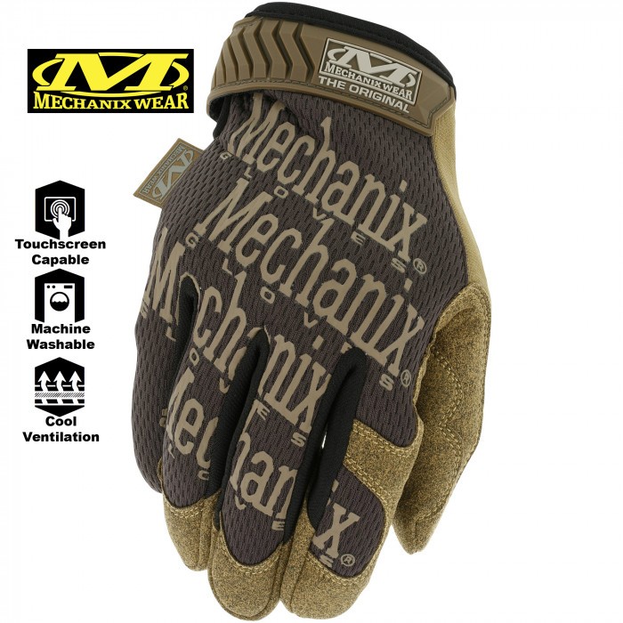 Прочные сенсорные перчатки для производства MECHANIX Work The Original Brown