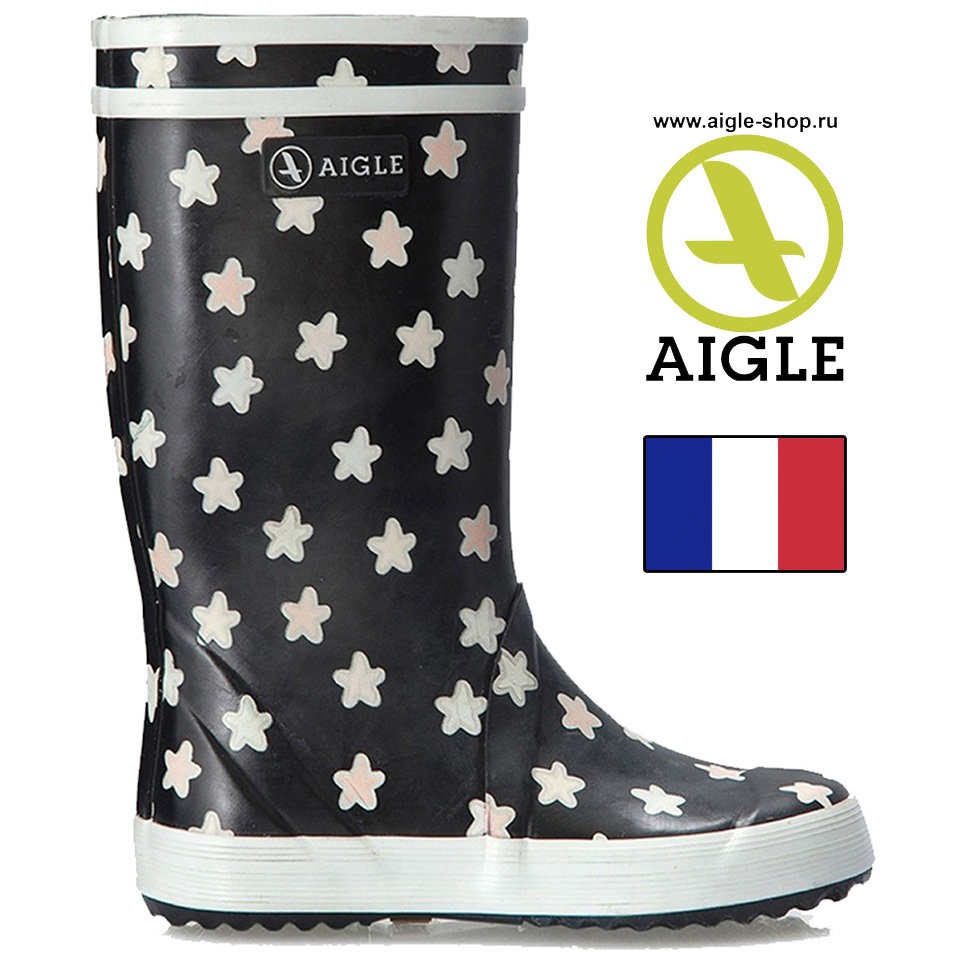 Детские сапоги из каучука AIGLE Lolly Pop Print