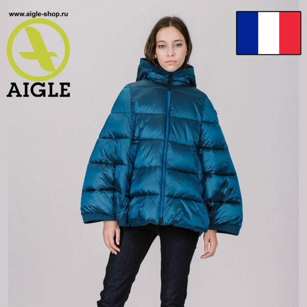 Женский пуховик в виде пончо AIGLE Beryponcho