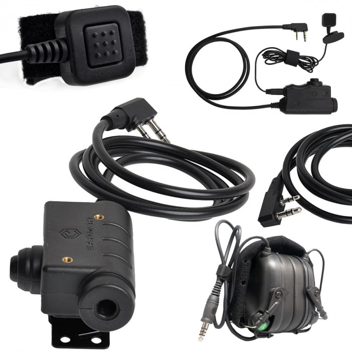 Кнопка PTT EARMOR M52 для подключения гарнитуры и наушников к рации